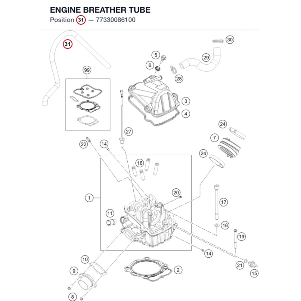 ENGINE BREATHER TUBE