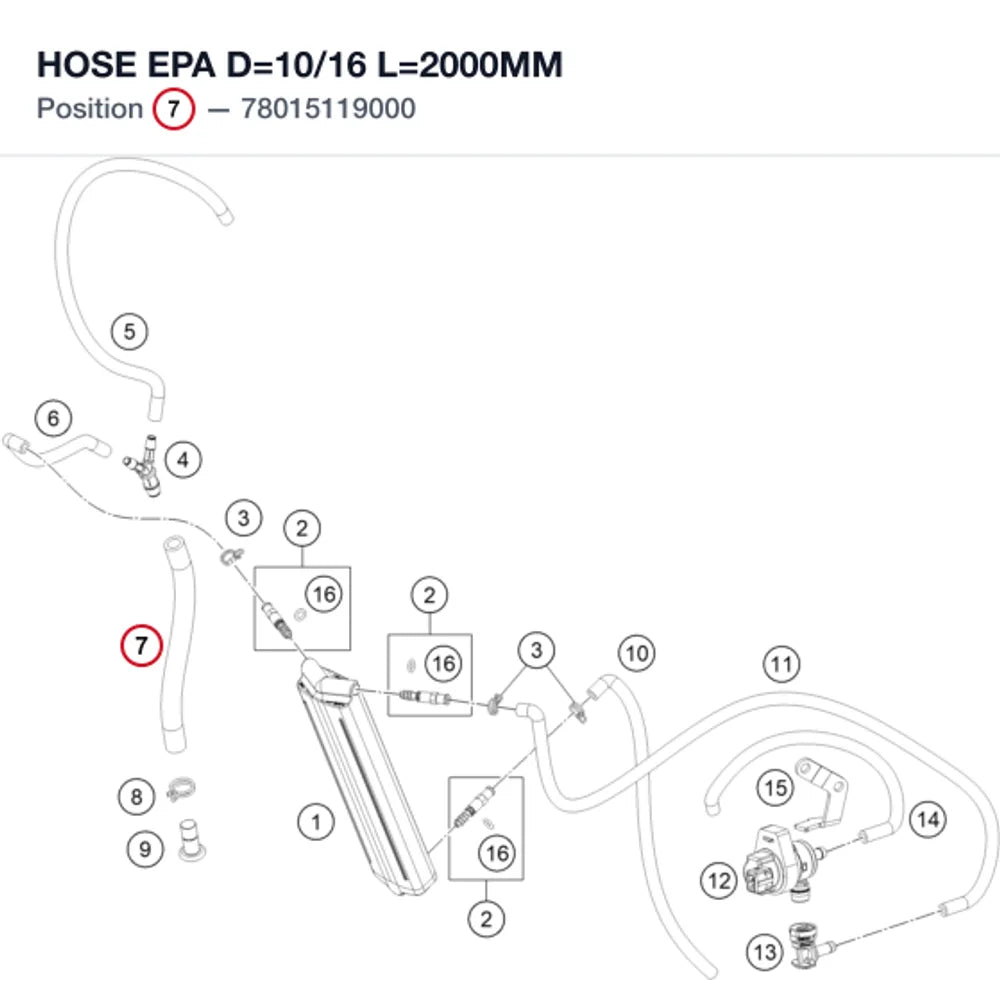 HOSE EPA D=10/16 L=2000MM