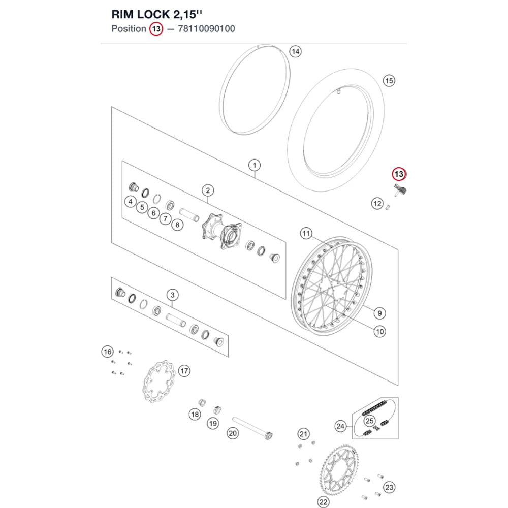 RIM LOCK 2,15''