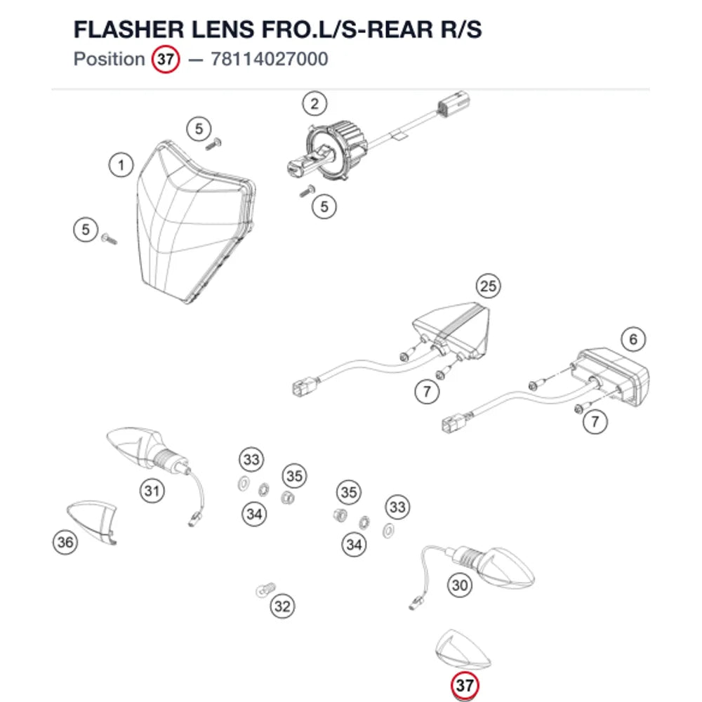 FLASHER LENS FRO.L/S-REAR  R/S