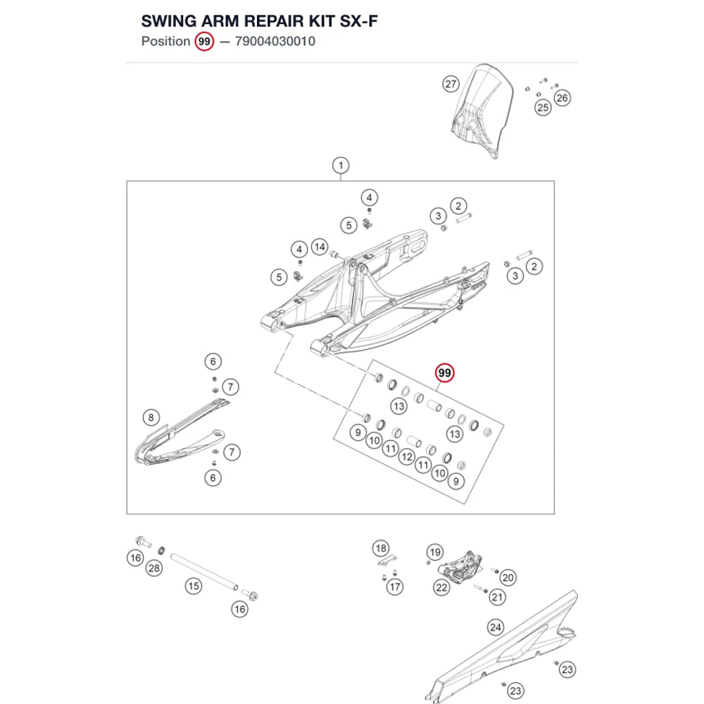 SWING ARM REPAIR KIT SX-F