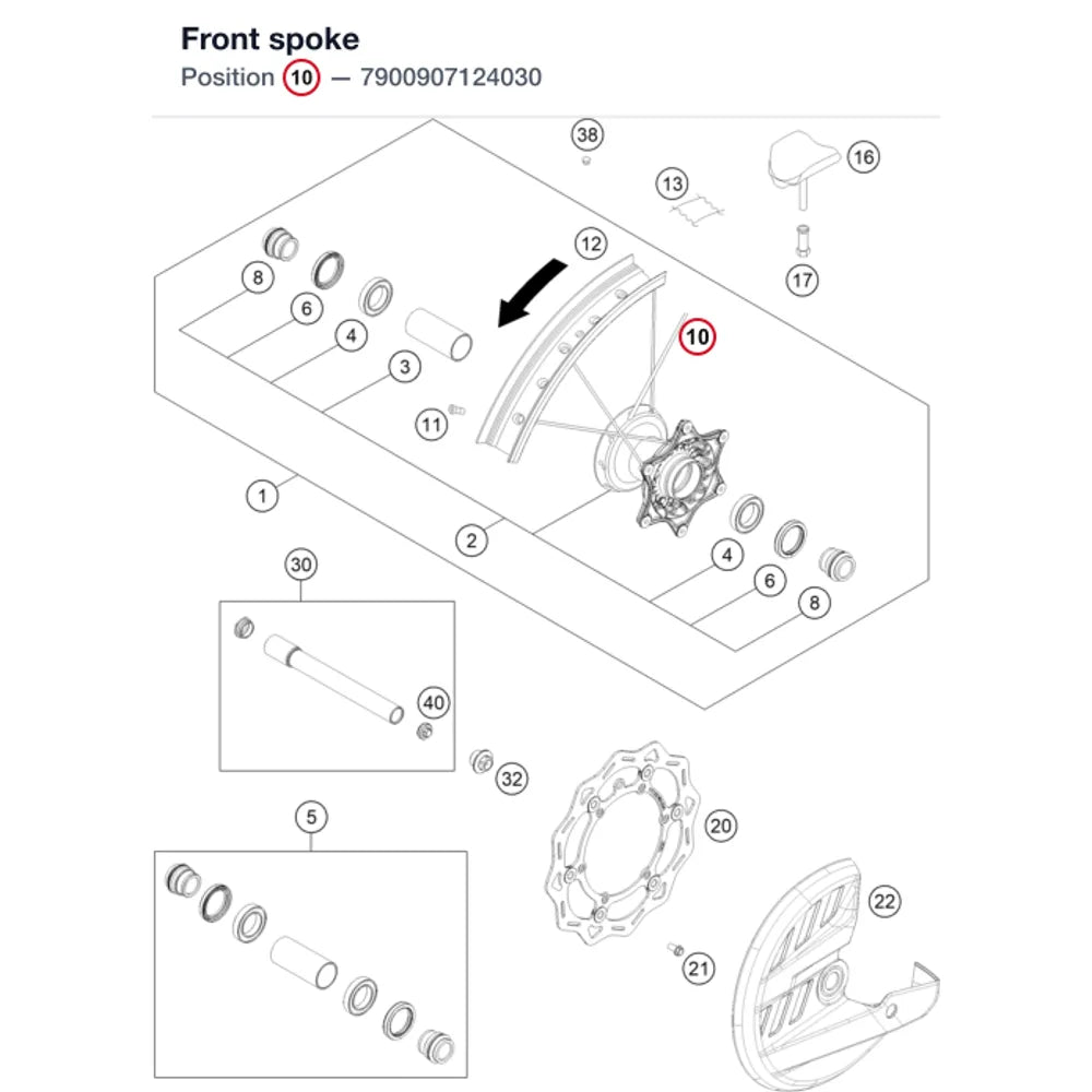 Front spoke