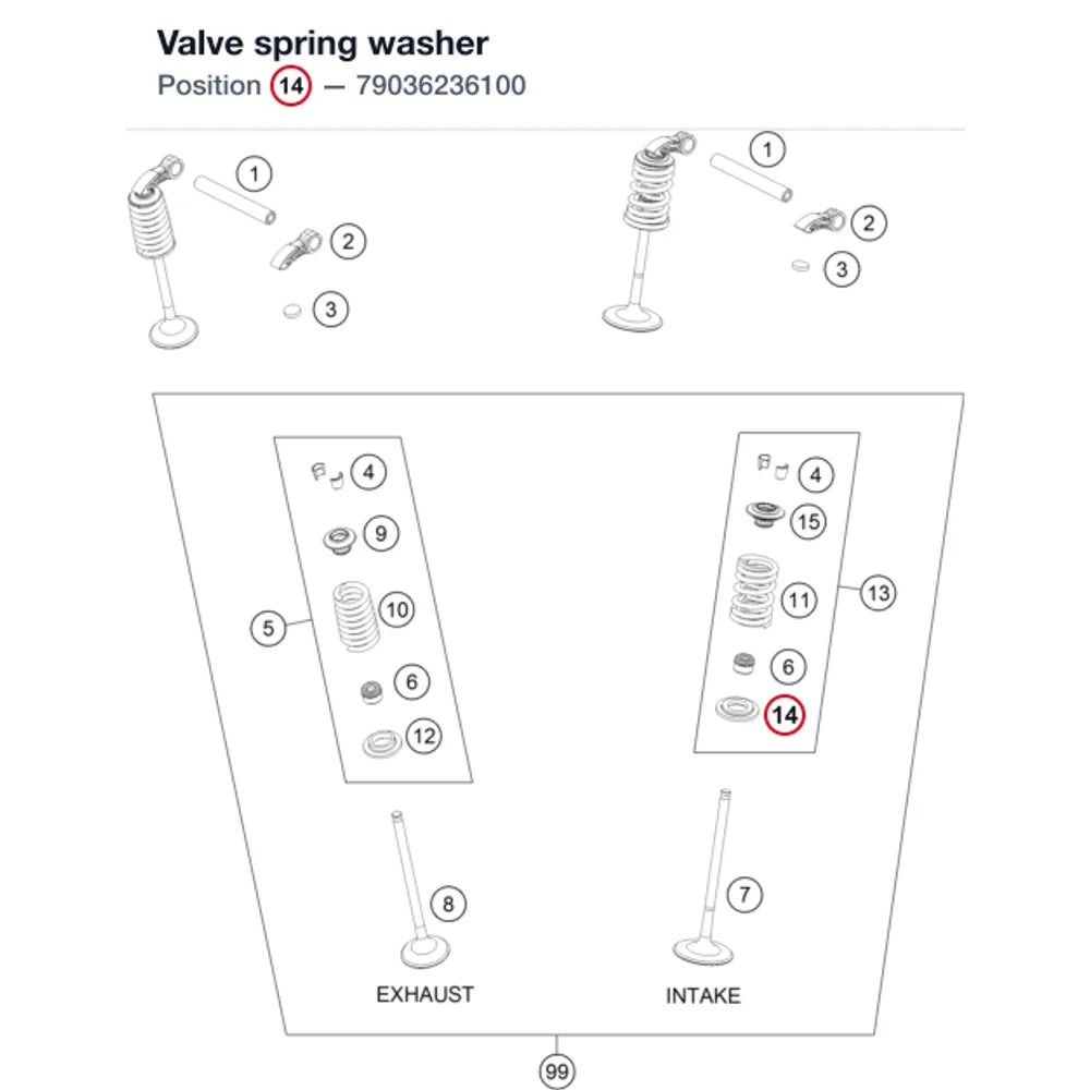 Valve spring washer