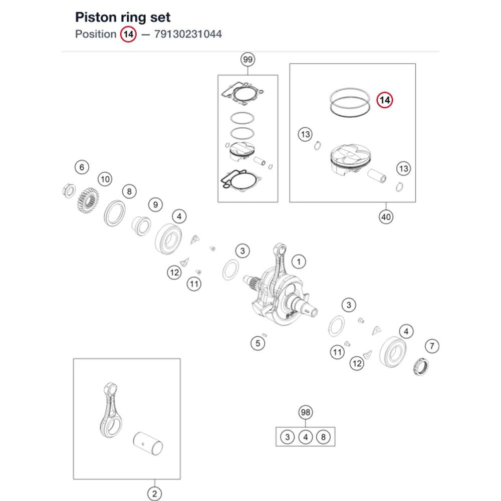 Piston ring set