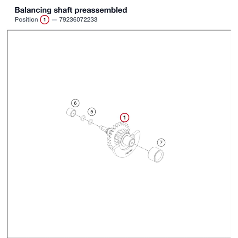 Balancing shaft preassembled