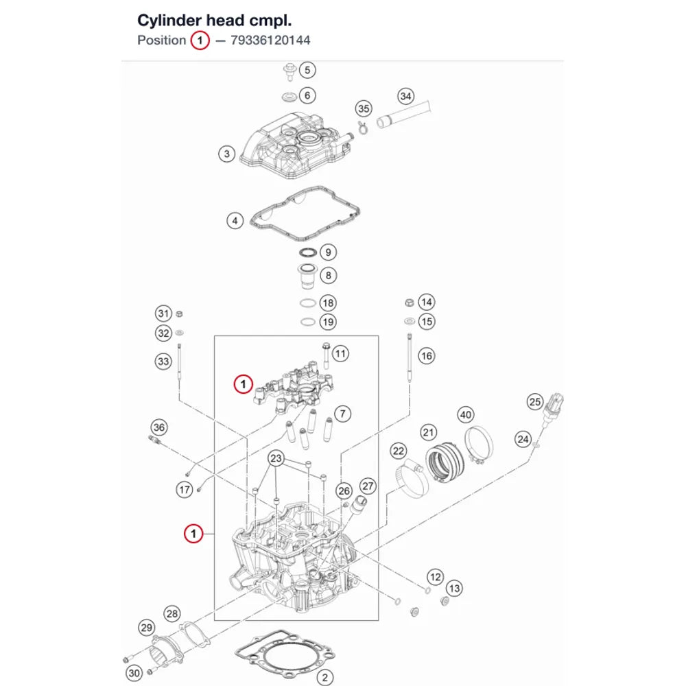 Cylinder head cmpl.