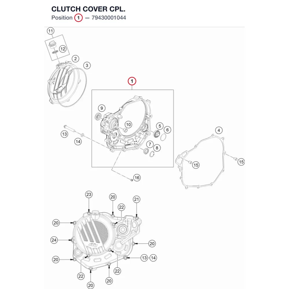 CLUTCH COVER CPL.