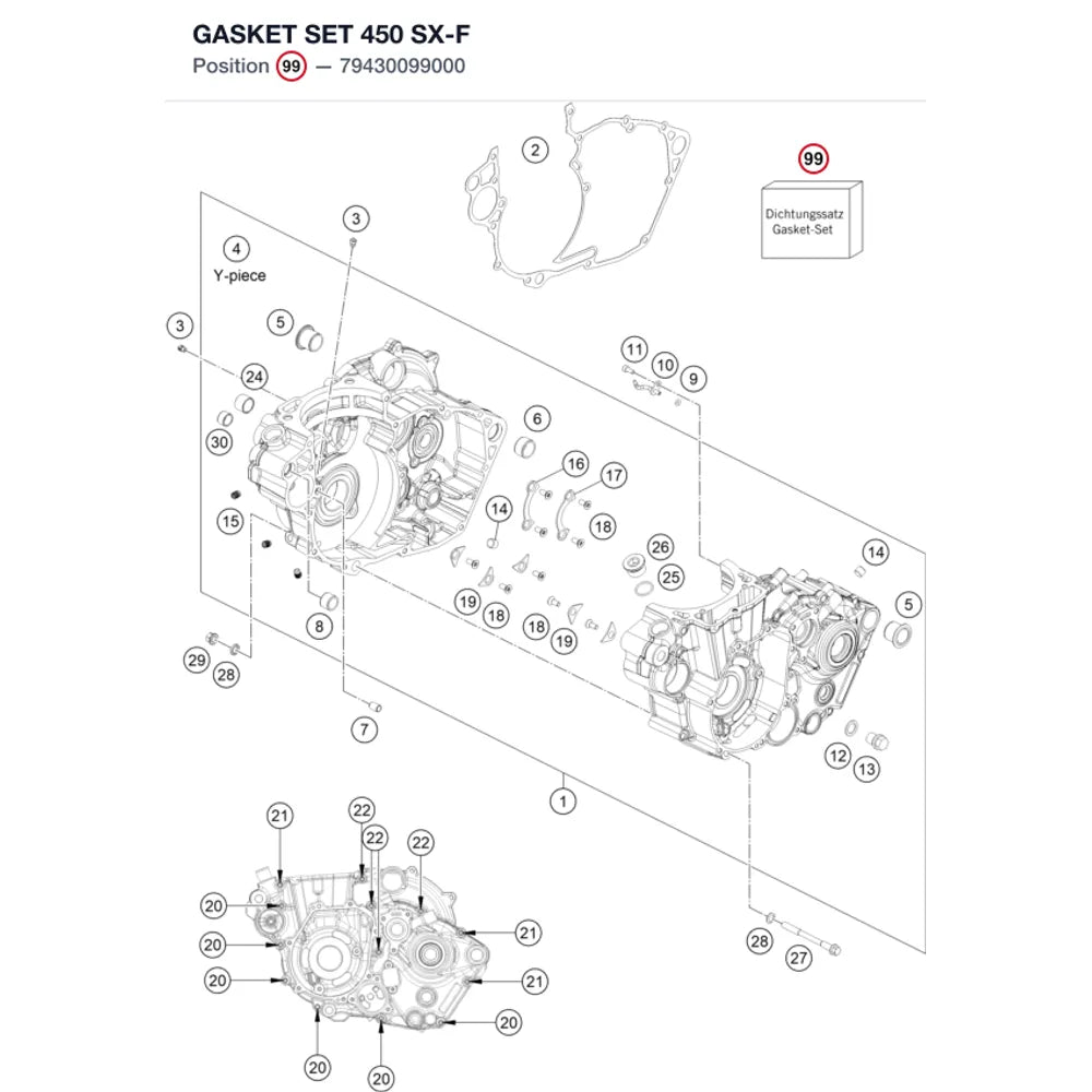 GASKET SET 450 SX-F