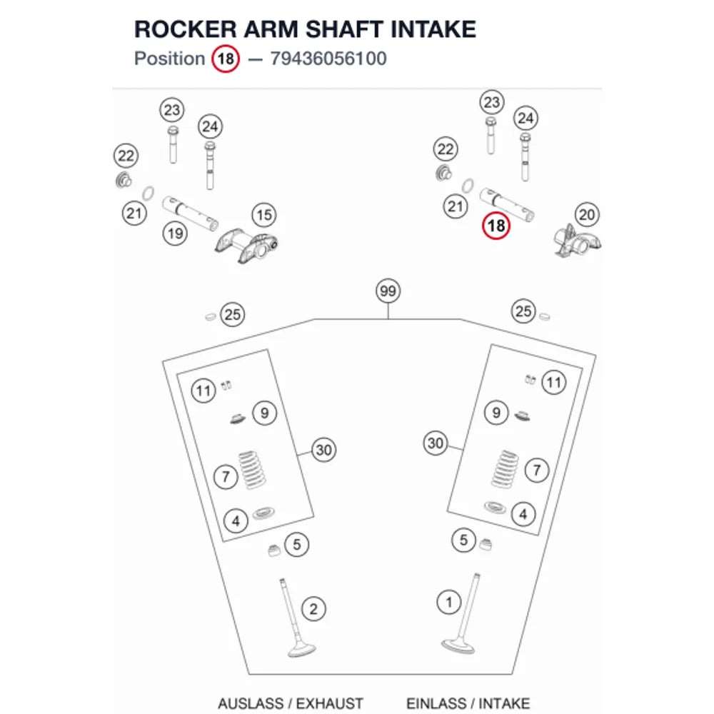 ROCKER ARM SHAFT INTAKE