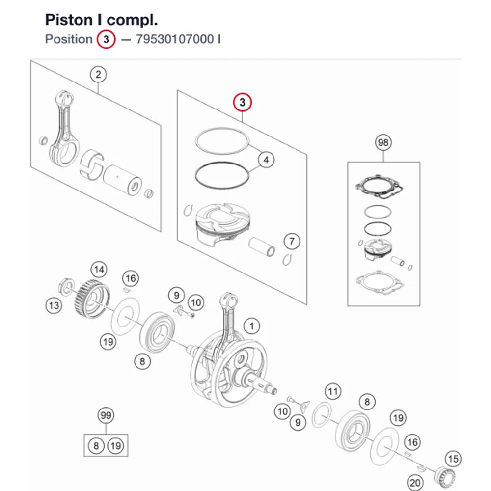 Piston I compl.