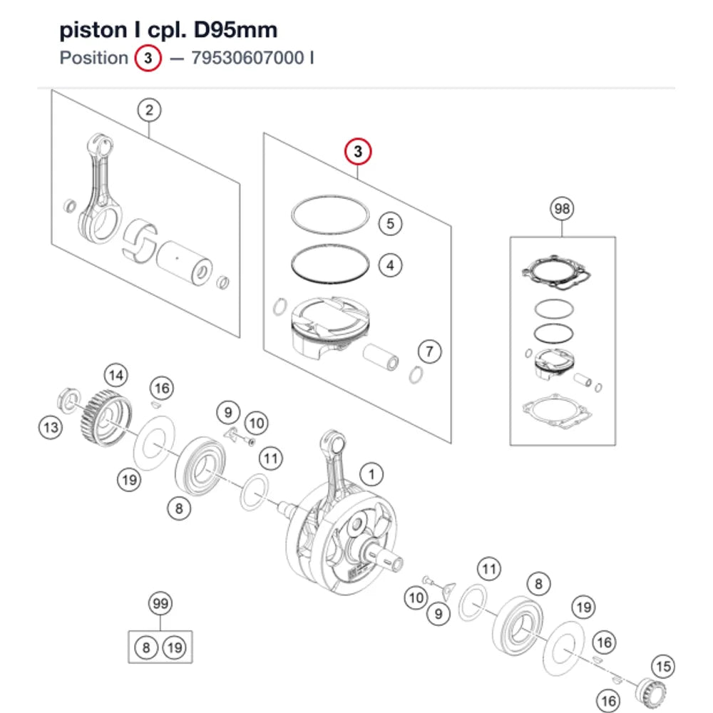 piston I cpl. D95mm