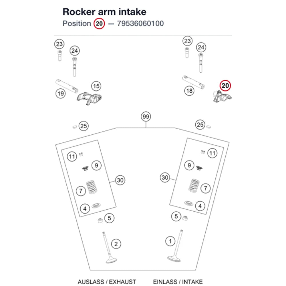 Rocker arm intake