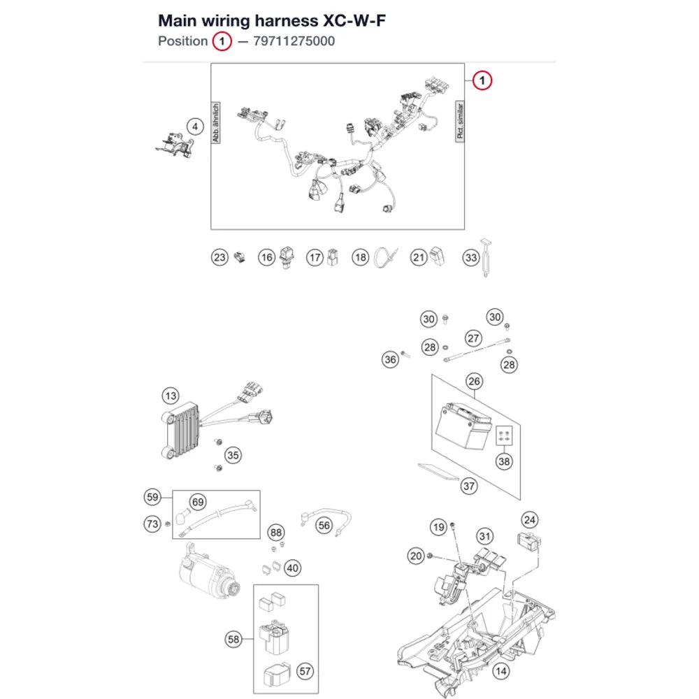 Main wiring harness XC-W-F