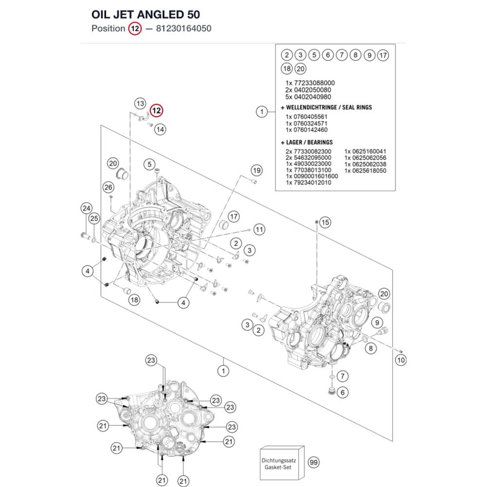 OIL JET ANGLED 50