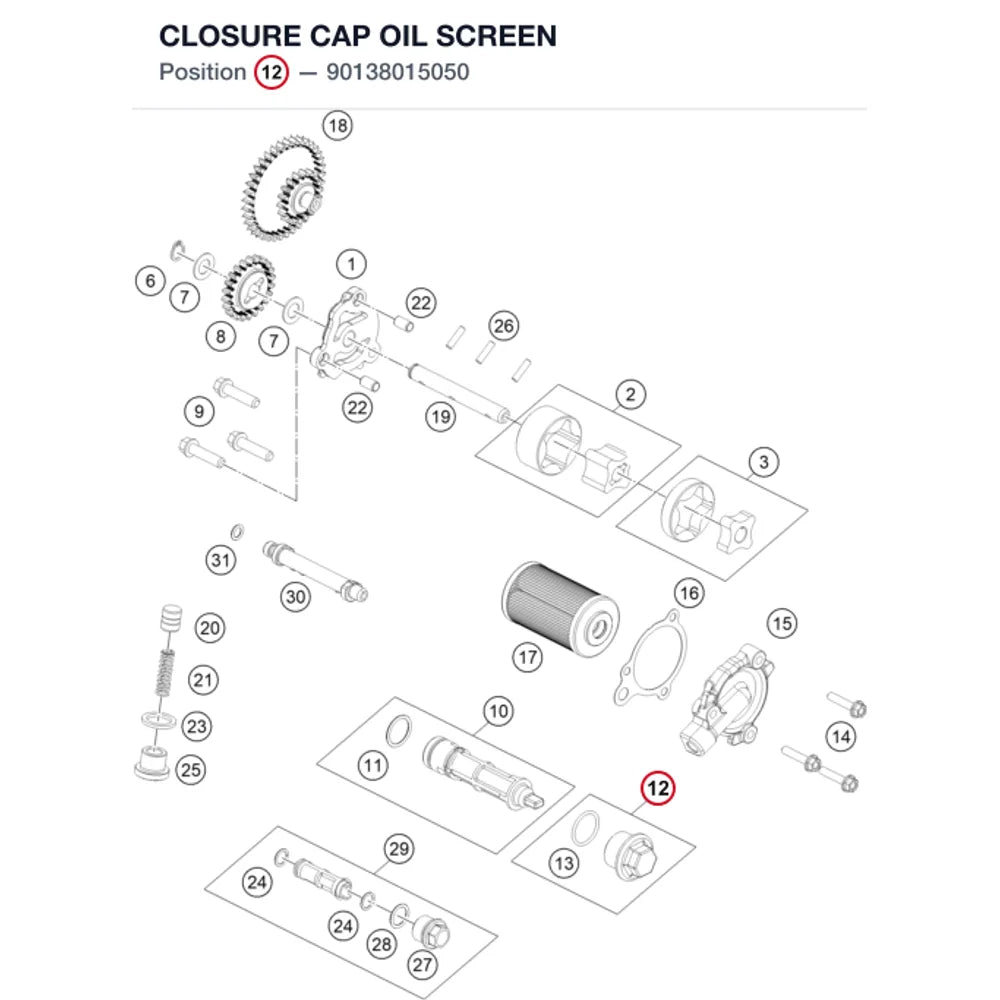 CLOSURE CAP OIL SCREEN