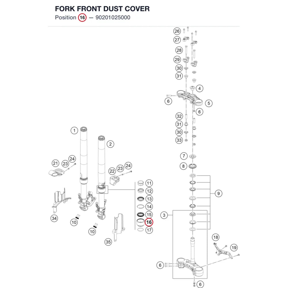 FORK FRONT DUST COVER
