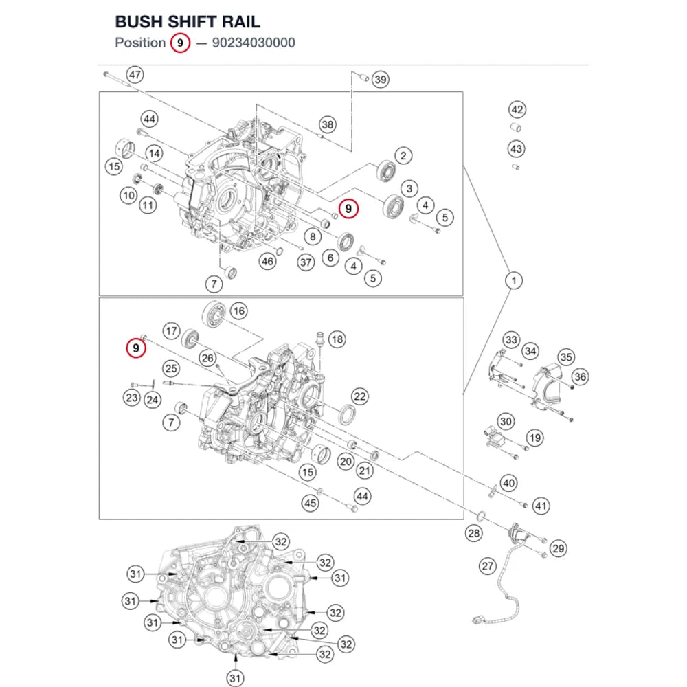 BUSH SHIFT RAIL