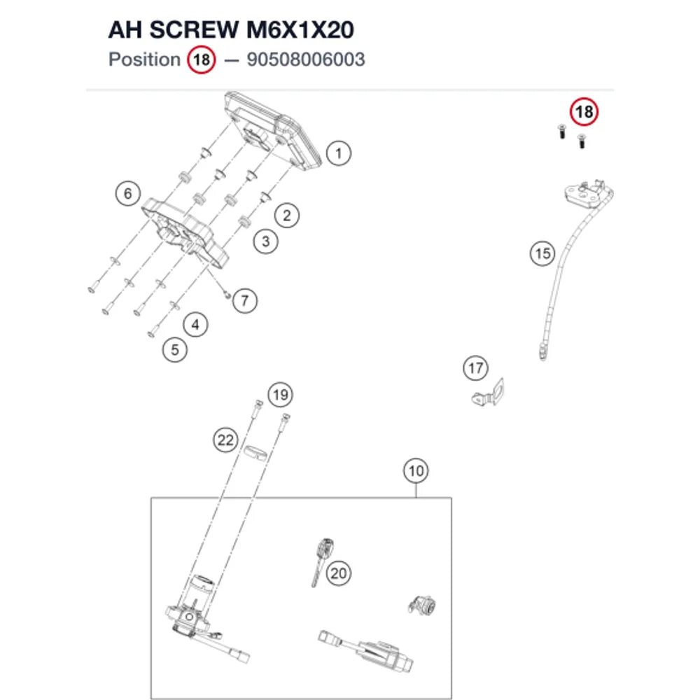 AH SCREW M6X1X20