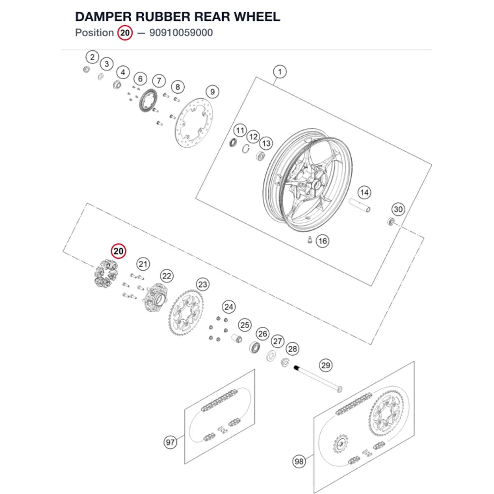 DAMPER RUBBER REAR WHEEL