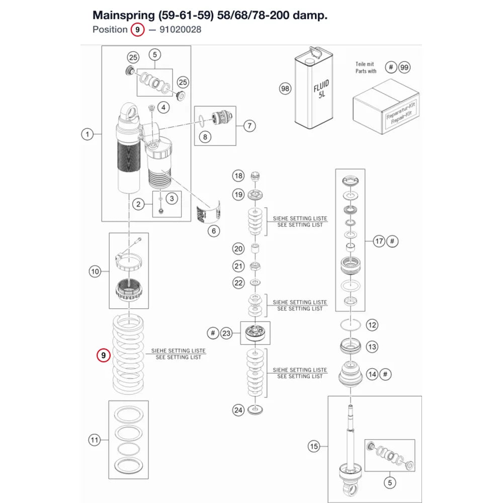 Mainspring (59-61-59) 58/68/78-200 damp.