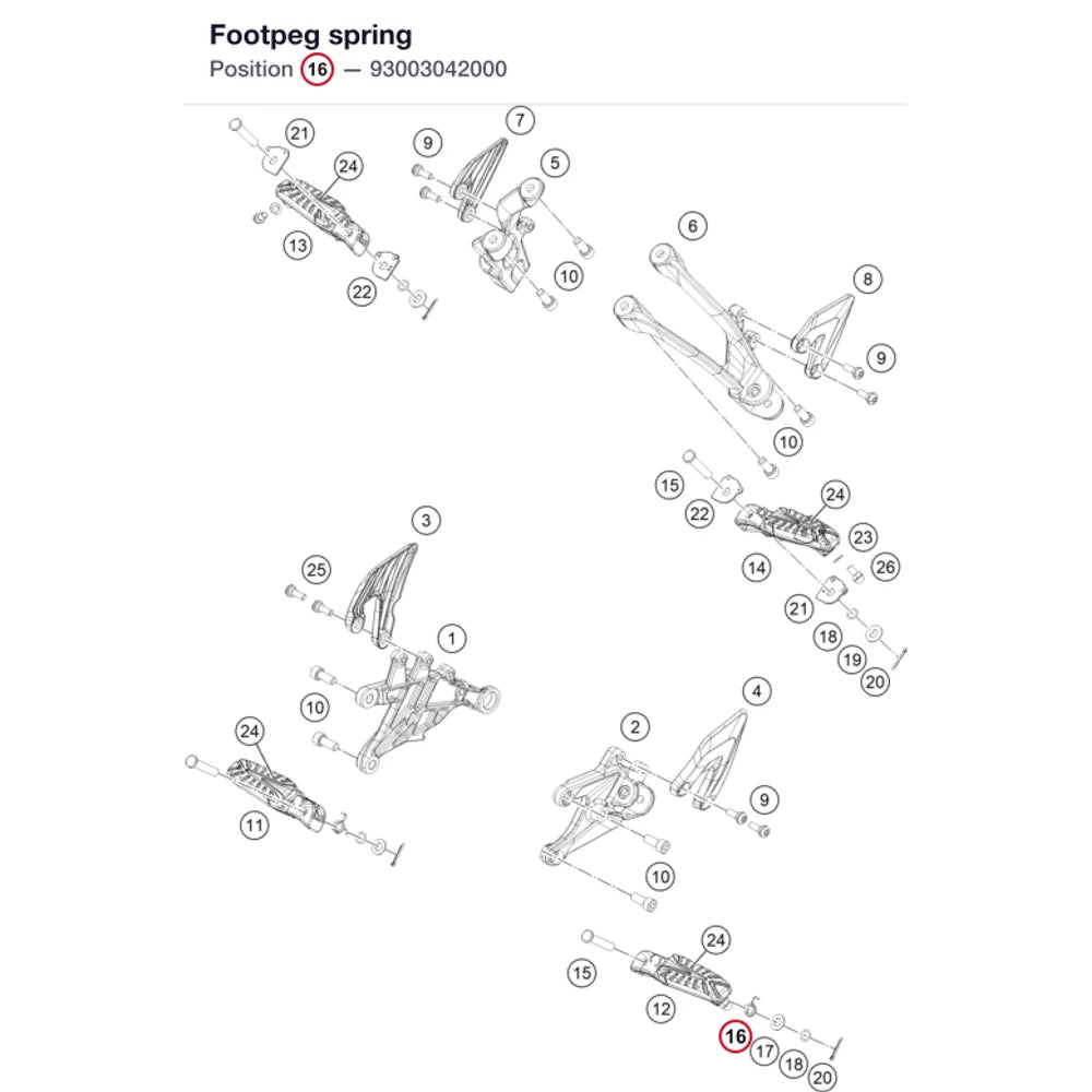 Footpeg spring