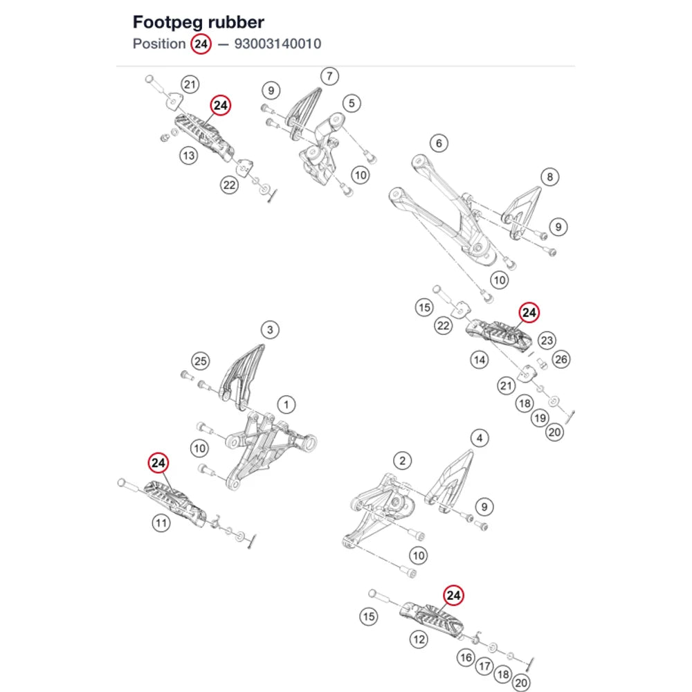Footpeg rubber