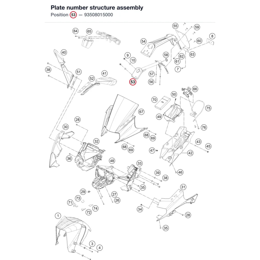Plate number structure assembly