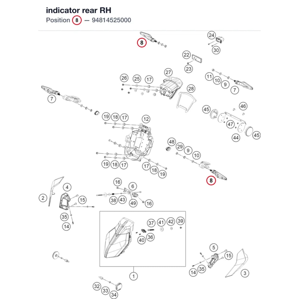 indicator rear RH