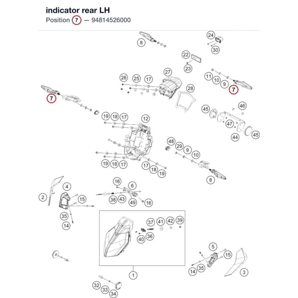 indicator rear LH