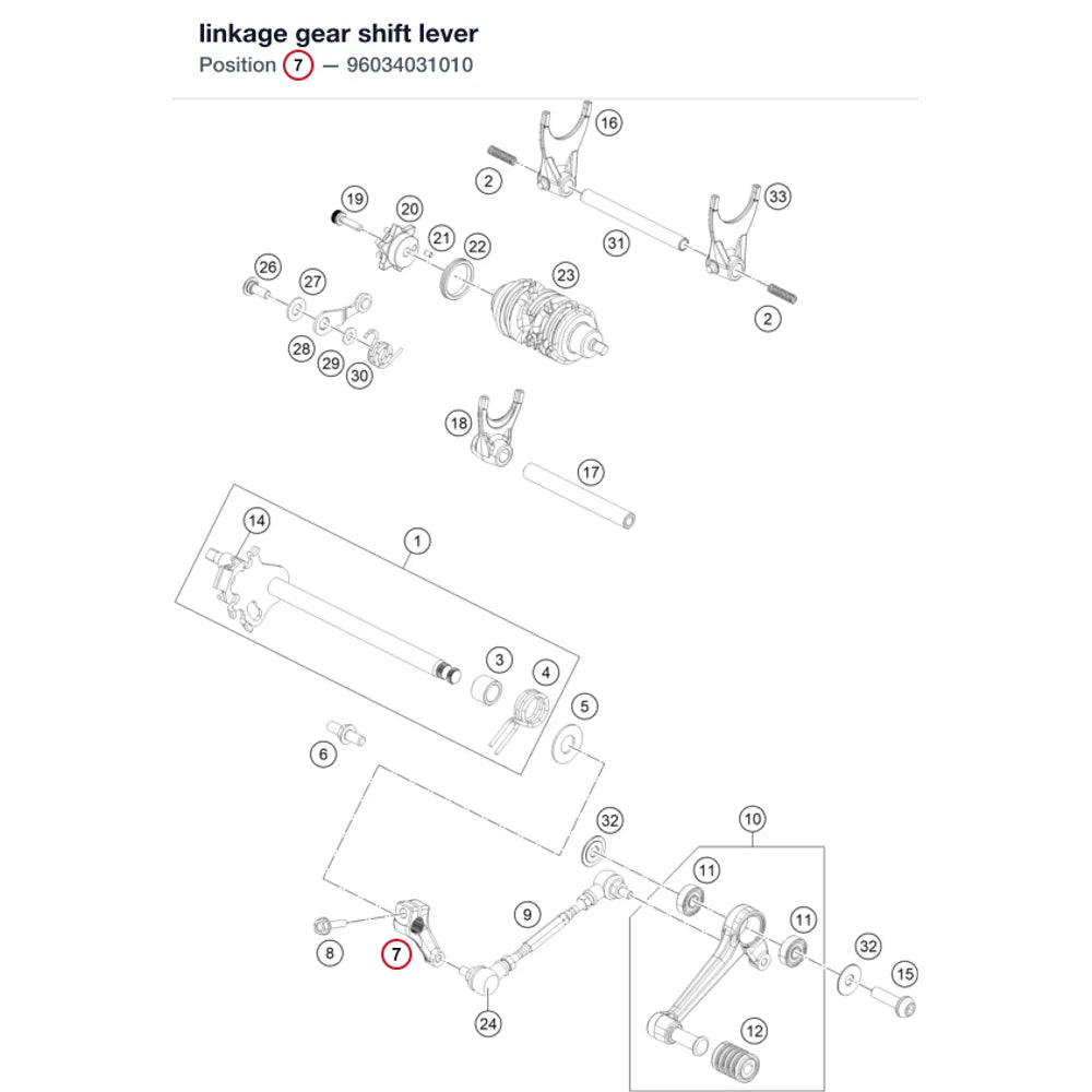 linkage gear shift lever