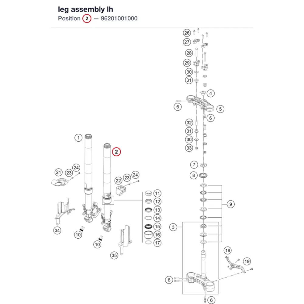 leg assembly lh