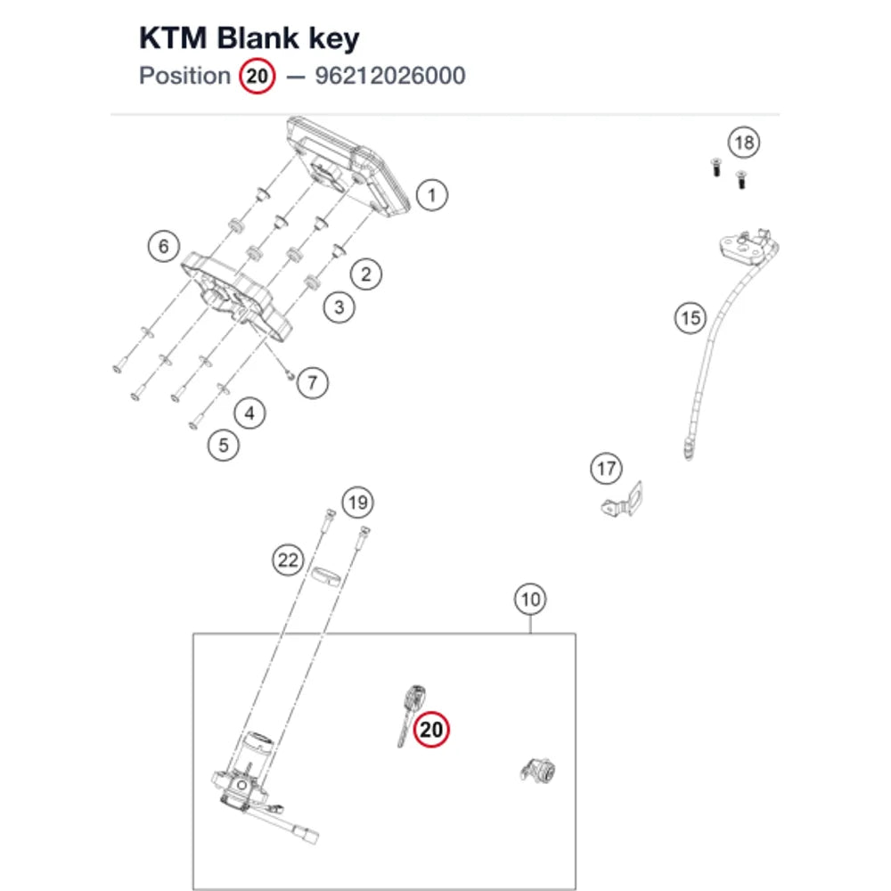 KTM Blank key