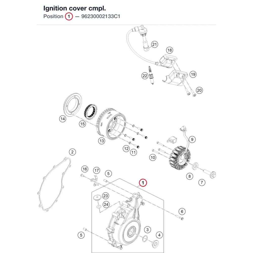 Ignition cover cmpl.