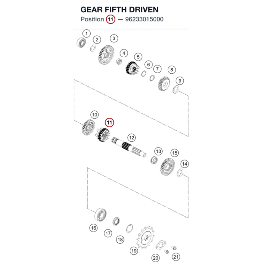 GEAR FIFTH DRIVEN