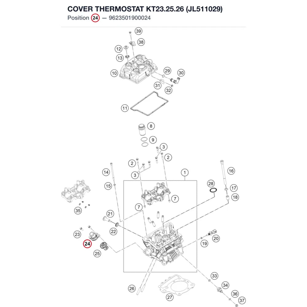 COVER THERMOSTAT KT23.25.26 (JL511029)