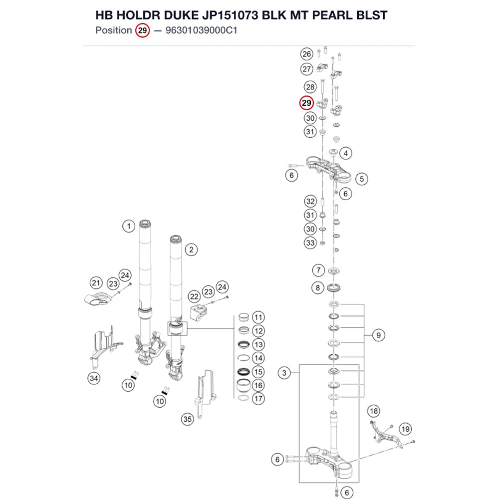 HB HOLDR DUKE JP151073 BLK MT PEARL BLST