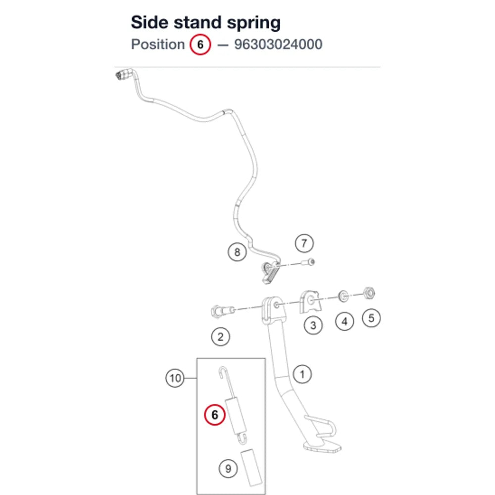 Side stand spring