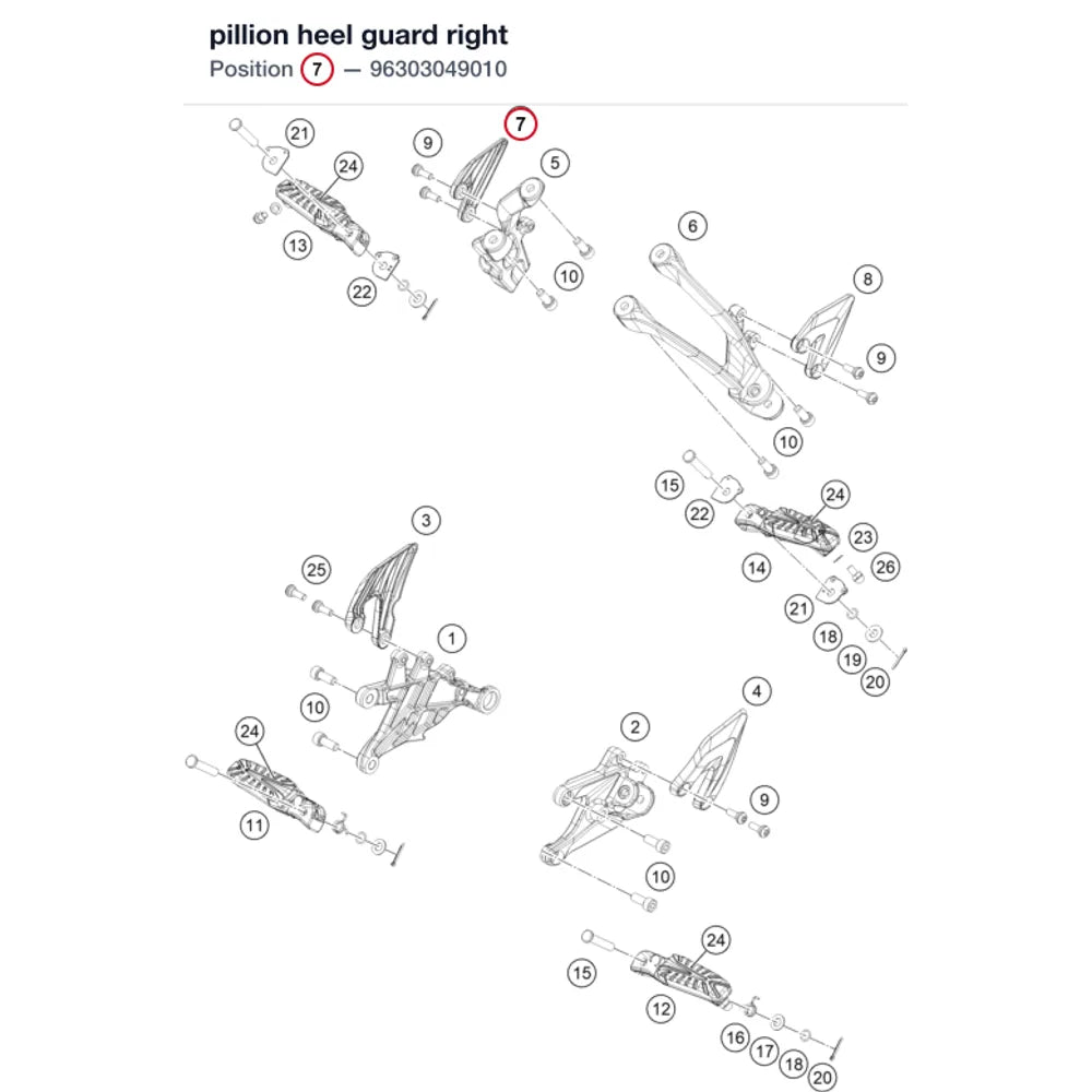 pillion heel guard right