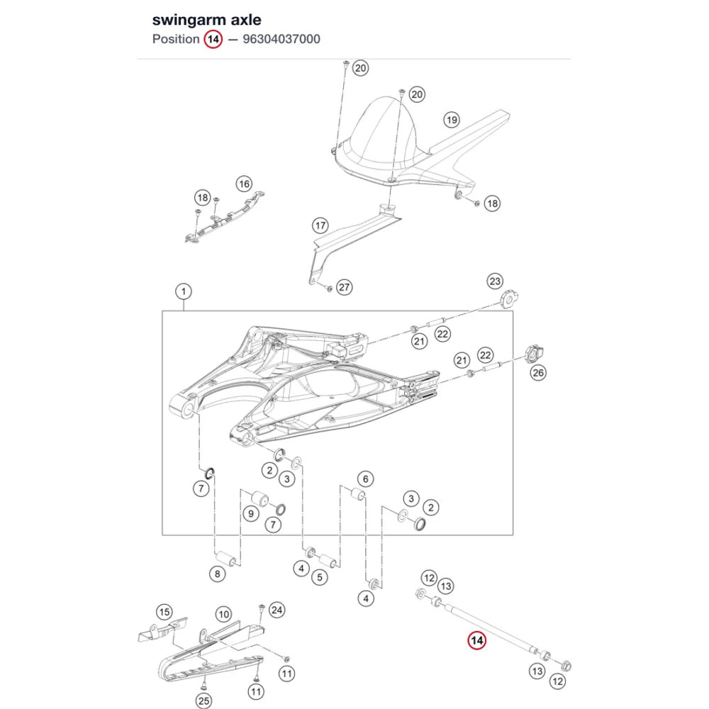 swingarm axle
