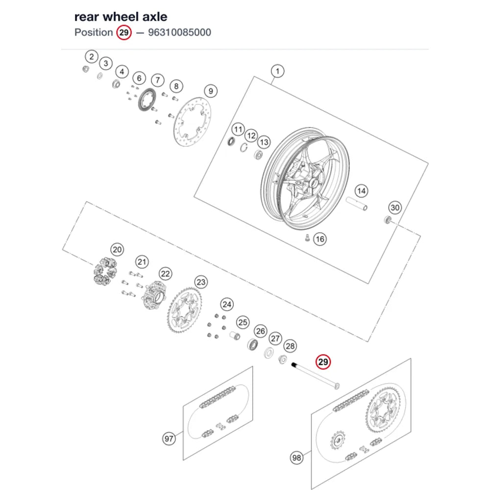 rear wheel axle