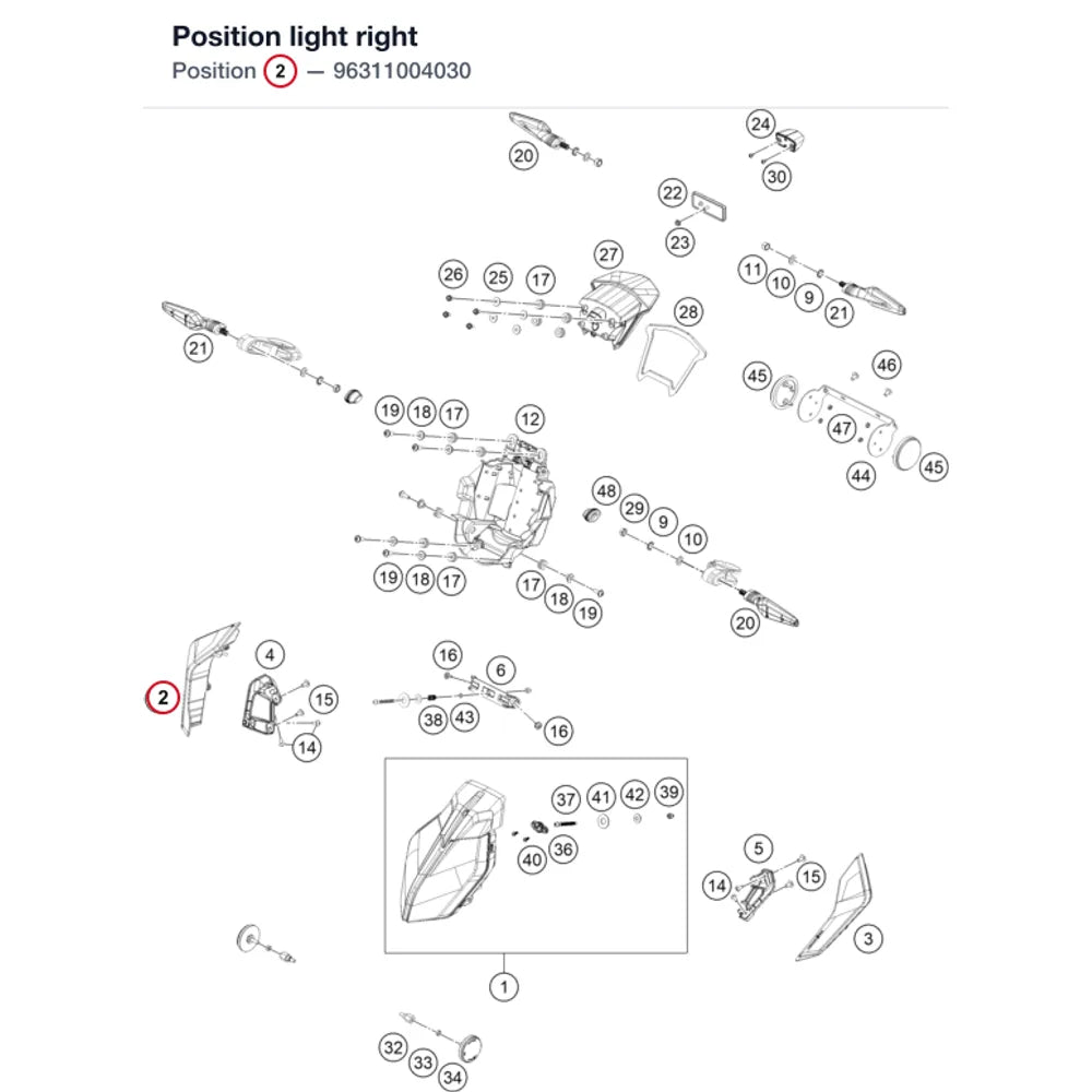 Position light right
