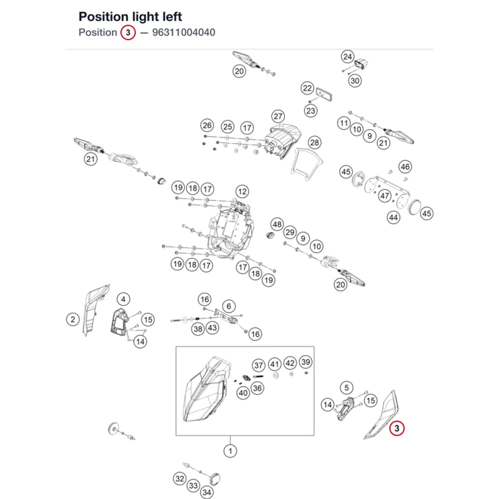 Position light left