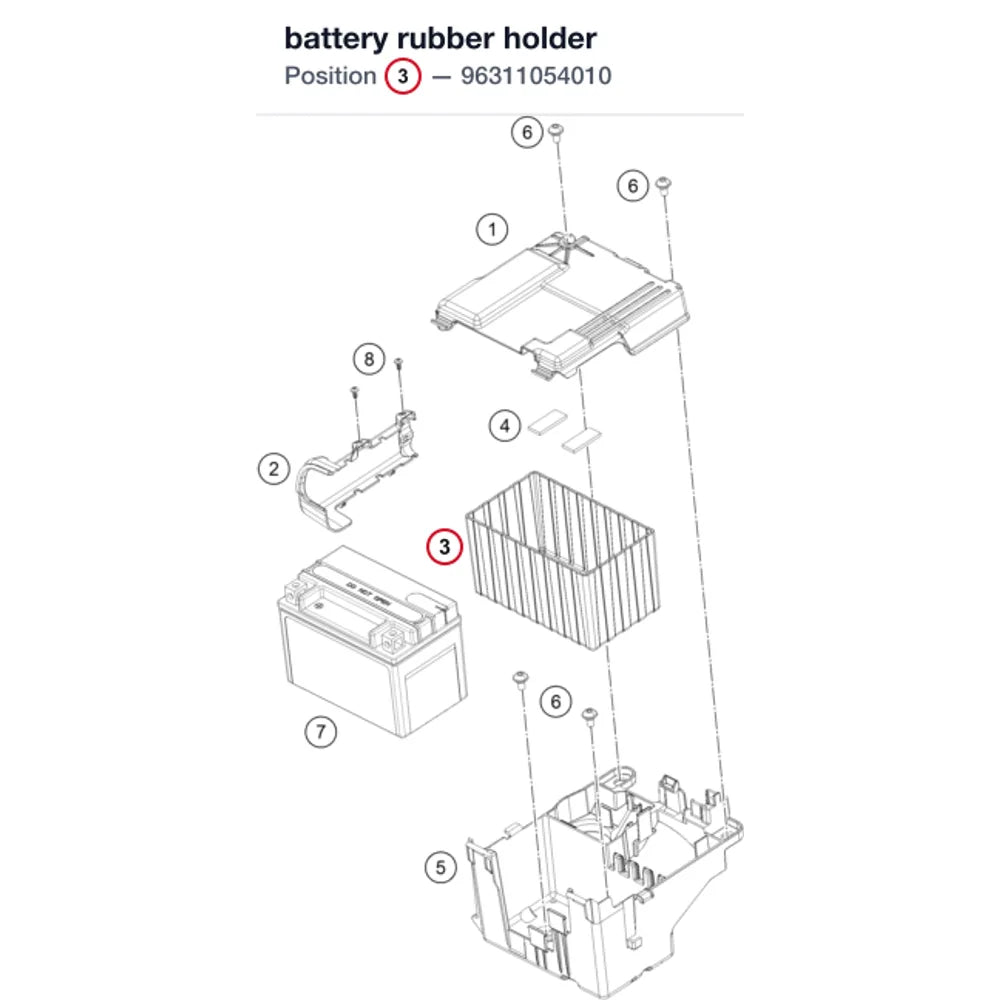 battery rubber holder