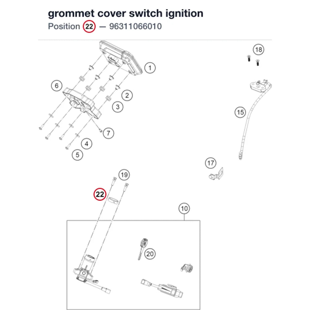 grommet cover switch ignition