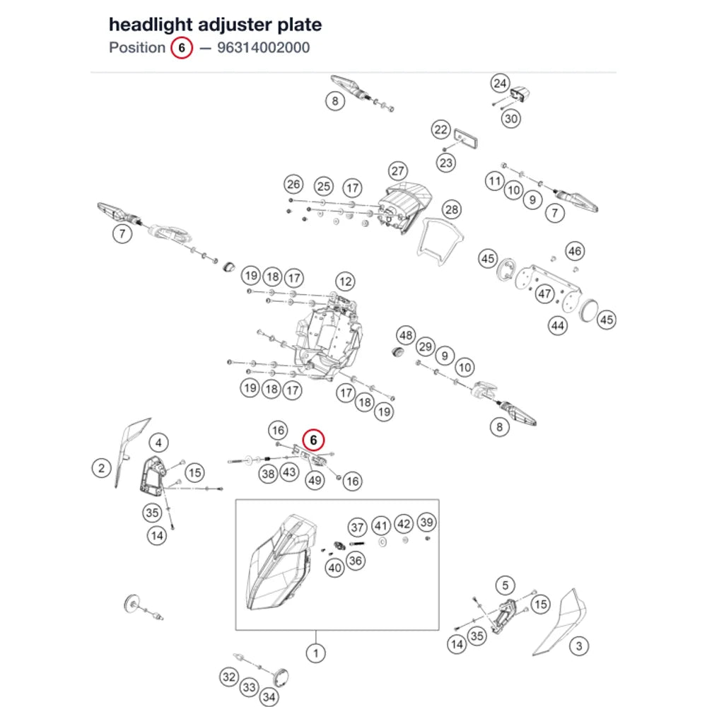 headlight adjuster plate