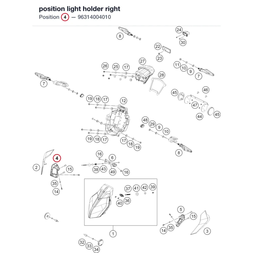 position light holder right