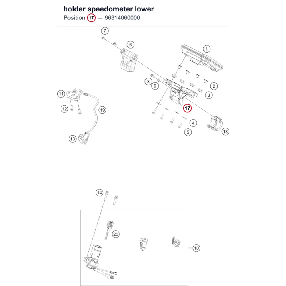 holder speedometer lower