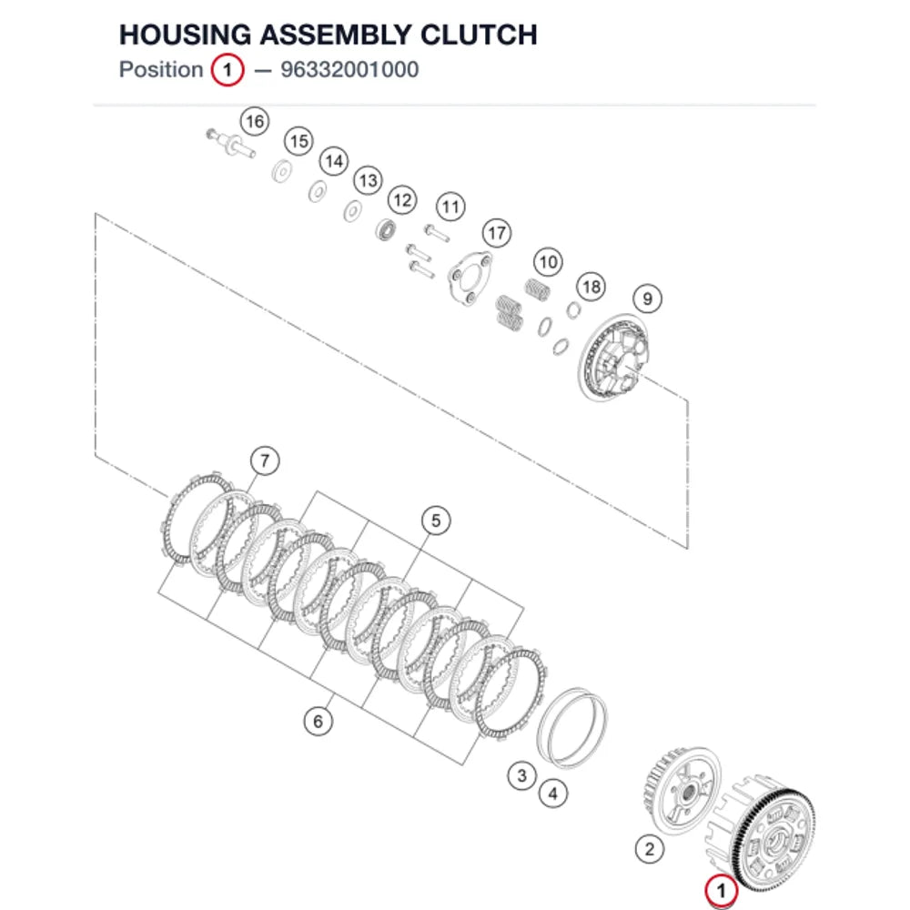 HOUSING ASSEMBLY CLUTCH