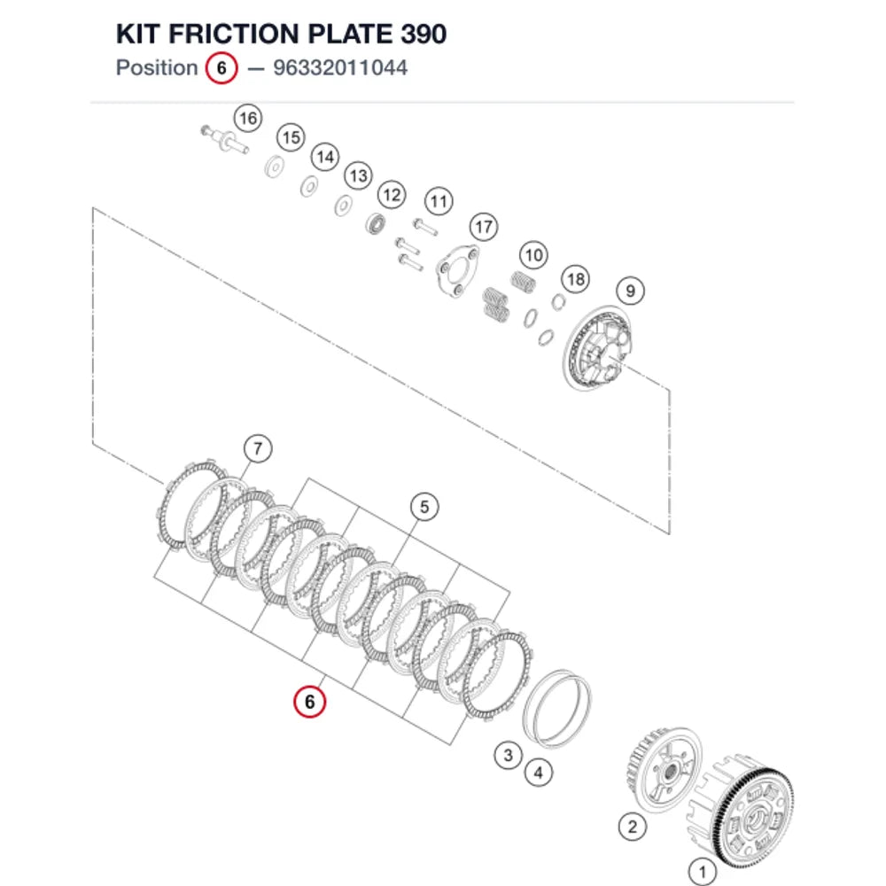 KIT FRICTION PLATE 390