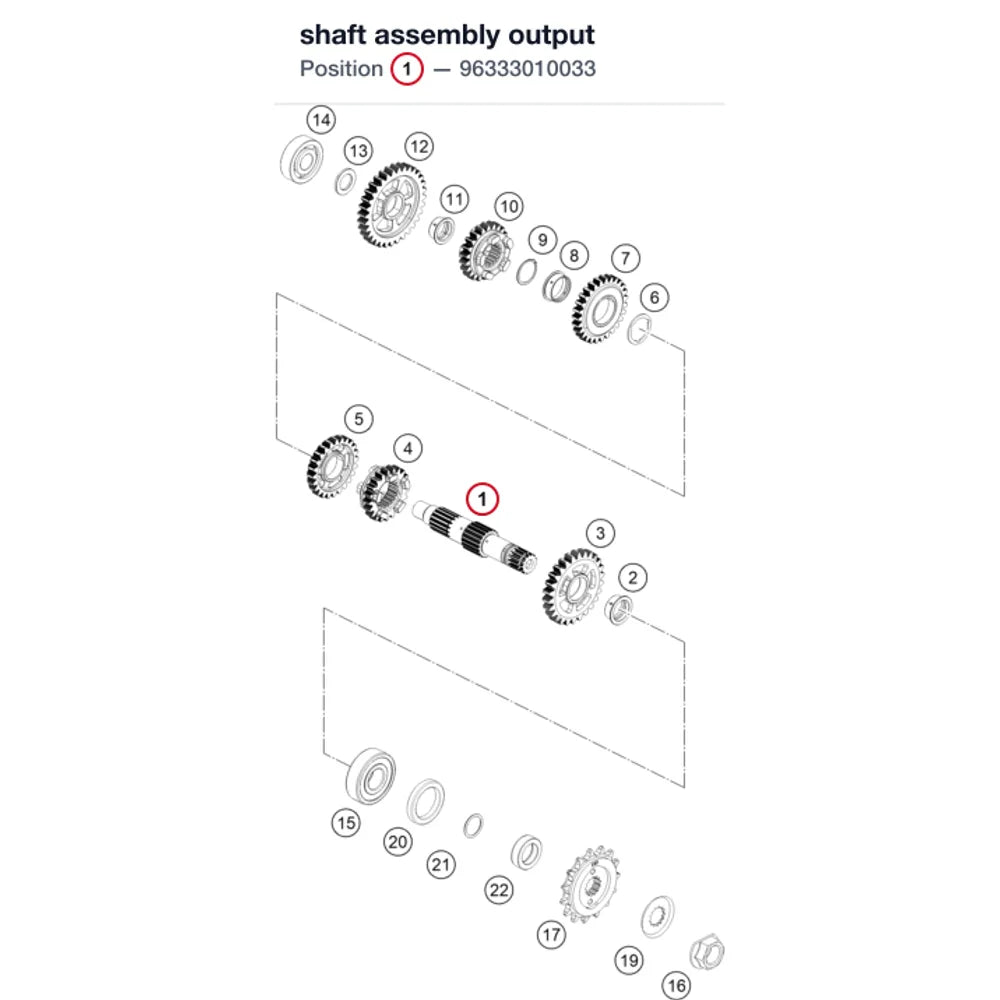 shaft assembly output